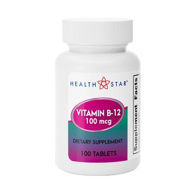 GeriCare Vitamin B-12 100mcg Tablets Promotes Energy, Cognitive Function & Nervous System Support Trusted Supplement for Daily Wellness 100 Count