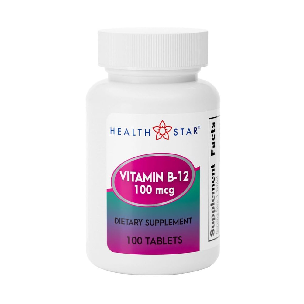 GeriCare Vitamin B-12 100mcg Tablets Promotes Energy, Cognitive Function & Nervous System Support Trusted Supplement for Daily Wellness 100 Count