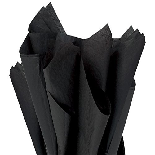 BLACK Tissue Paper 20x30"24 Sheet Mini-Pack (12 unit, 24 pack per unit.)