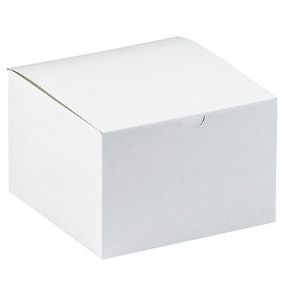 Aviditi Gift Boxes, 6" x 6" x 4", White (Pack of 100) Easy Assemble Boxes, Good for Holidays, Birthdays, and Special Occasions