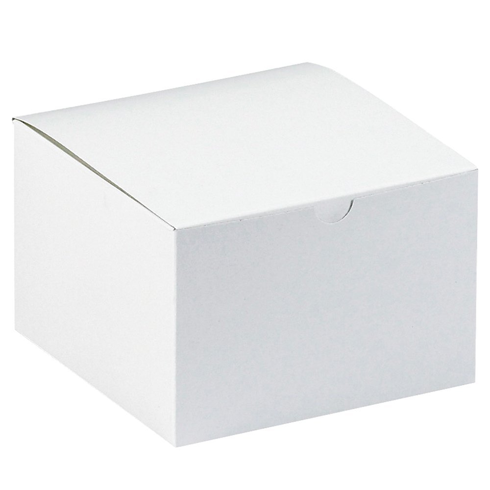 Aviditi Gift Boxes, 6" x 6" x 4", White (Pack of 100) Easy Assemble Boxes, Good for Holidays, Birthdays, and Special Occasions