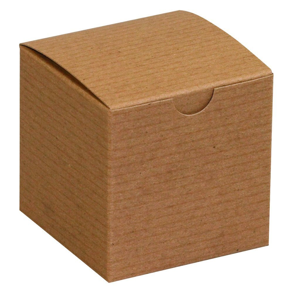 Aviditi Gift Boxes, 3" x 3" x 3", Kraft (Pack of 100) Easy Assemble Boxes, Good for Holidays, Birthdays, and Special Occasions