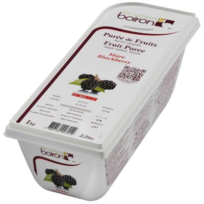 Frozen Blackberry Puree by Les Vergers Boiron - 1 Kg (2.2 pound)