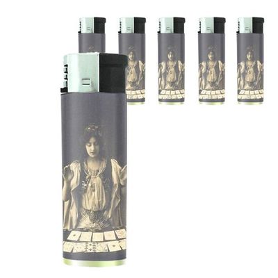 France Fortune Teller Gypsy Butane Refillable Electronic Lighter Set of 5 Pieces D-176