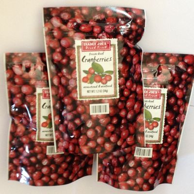 3 Pack Trader Joe's Freeze Dried Cranberries 1.2oz