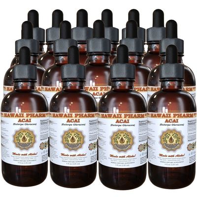 Acai Liquid Extract, Organic Acai (Euterpe Oleracea) Berries Tincture Supplement 15x4 oz