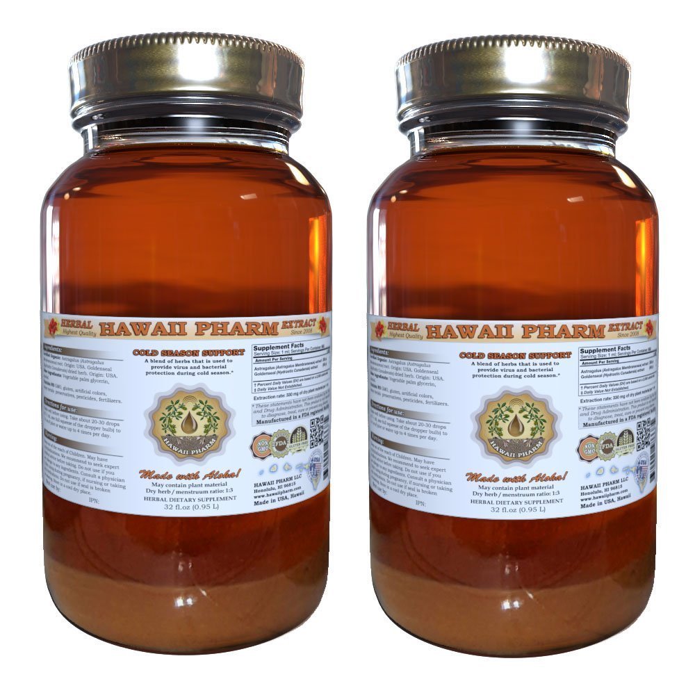 Hawaii Pharm Cold Season Aid Liquid Extract, Cold Season Supplement 2x32 oz