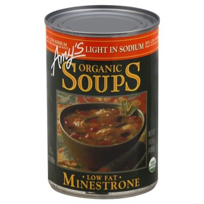 Amy's Organic Soups Low Fat Minestrone Light In Sodium 14.1 OZ (Pack of 2)