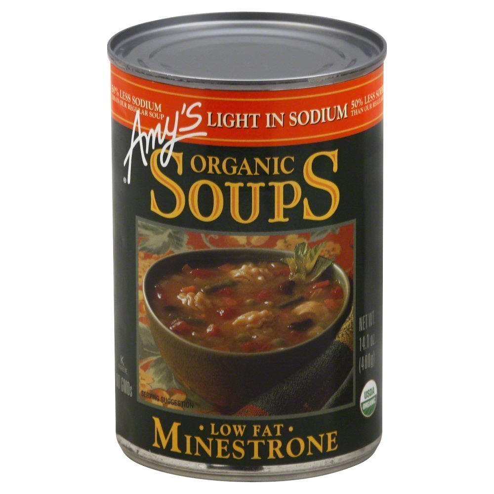 Amy's Organic Soups Low Fat Minestrone Light In Sodium 14.1 OZ (Pack of 2)