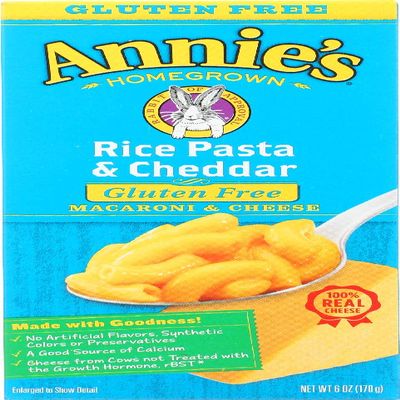 Annie's Macaroni & Cheese Rice Pasta & Cheddar 6 OZ (Pack of 2)