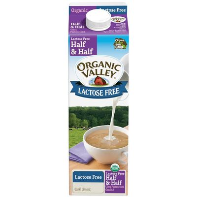 Organic Valley Lactose Free Ultra Pasteurized Half and Half, 32 Fluid Ounce -- 12 per case