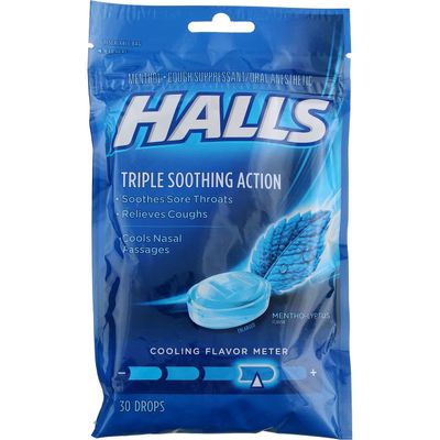 Halls Mentho-Lyptus Drops - 30 ct, Pack of 6