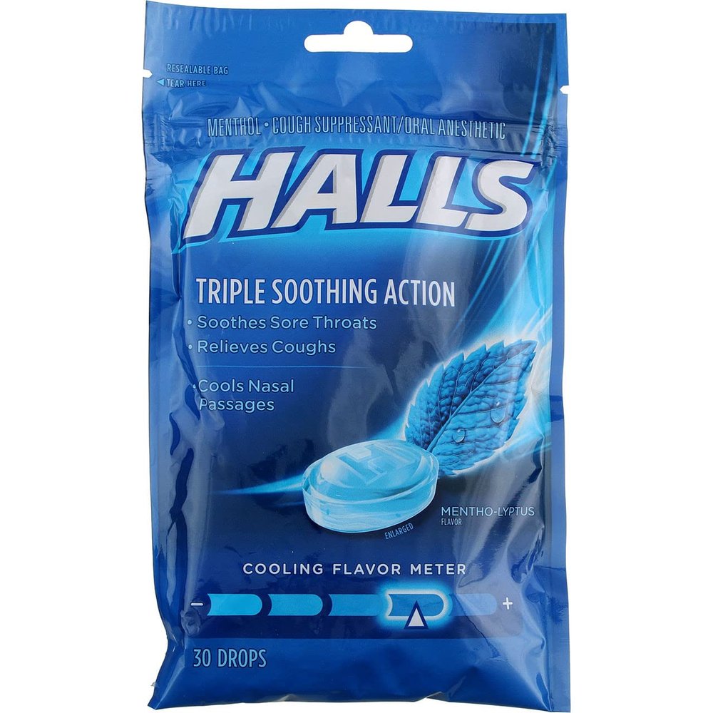 Halls Mentho-Lyptus Drops - 30 ct, Pack of 6