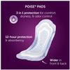 Poise Incontinence Pads, Maximum Absorbency, Long, 12 Count (6 Cases) view 2