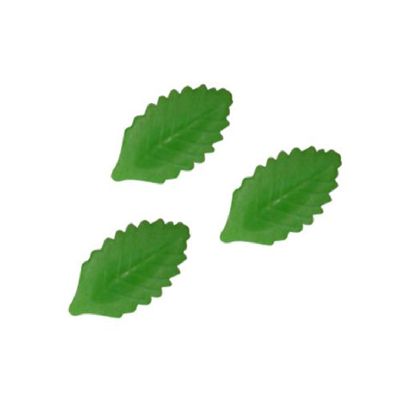 Cake / Cupcake Decoration Edible Green Wafer Paper Leaves 50 count