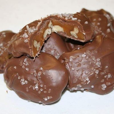 Pecan Caramel Clusters with Sea Salt - Milk Chocolate (2-Pounds)
