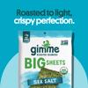 Gimme Seaweed Organic Premium Roasted Seaweed Big Sheets, Sea Salt, Keto, Vegan, Gluten-Free, Great Source of Omega3s and Iodine, Healthy On-The-Go Snack for Kids and Adults, 0.92oz (Pack of 10) view 3