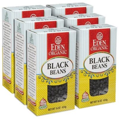 Eden Organic Black Beans, 16 oz Boxes, 6 pk