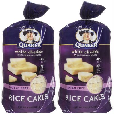 Quaker White Cheddar Rice Cakes, 5.5 oz, 2 pk