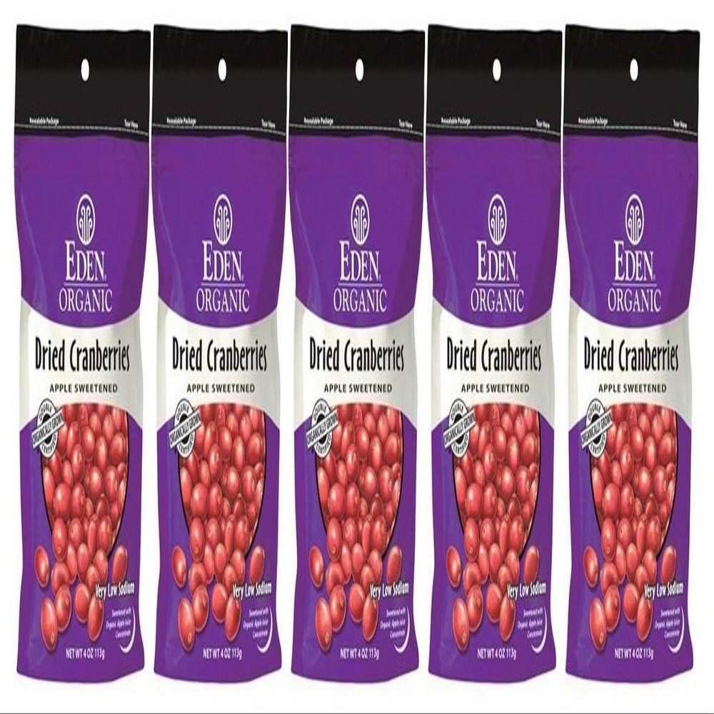 Eden Organic Dried CranberriesPouches - 4 oz - 5 pk