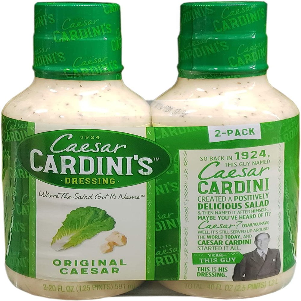 Cardini Original Caesar Dressing, Bottles, 20 Fl Oz (Pack of 2)