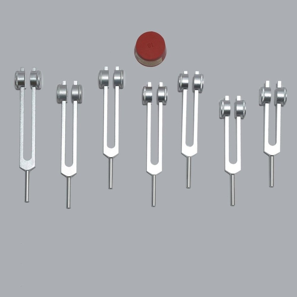 Chakra Tuning Forks Set - 7 Tuning Forks Weighted with Pouch and Free Activator