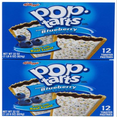 Kellogg's Pop-Tarts Toaster Pastries - Frosted Blueberry - 22 oz - 12 ct - 2 pk
