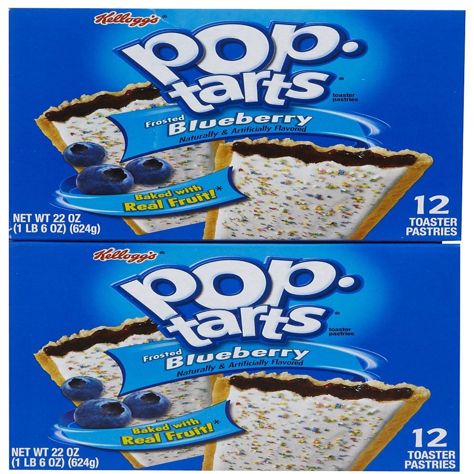 Kellogg's Pop-Tarts Toaster Pastries - Frosted Blueberry - 22 oz - 12 ct - 2 pk
