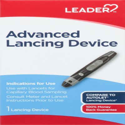 Leader Lancing Device, 1ct - Adjustable Comfort & Precision for Blood Glucose Testing