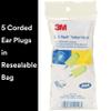 3M Ear Plugs, 5 Pairs/Pack, E-A-Rsoft Yellow Neons VP311-4106, Metal Detectable Cord, Disposable, Foam, NRR 32, Drilling, Grinding, Machining, Sawing, Sanding, Welding view 2
