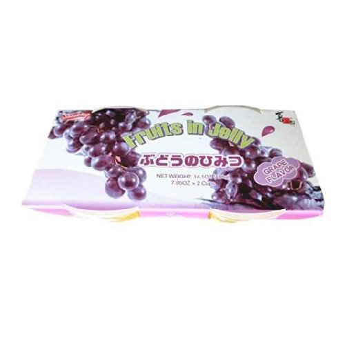 Shirakiku Fruit Jelly, Grape, 2pc, 200g