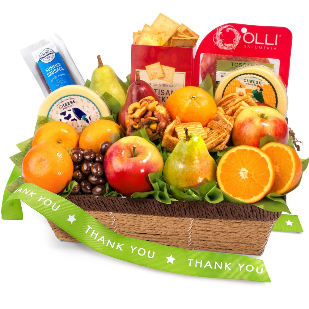 A Gift Inside Thank You Sweet & Savory Farmstead Gift Basket