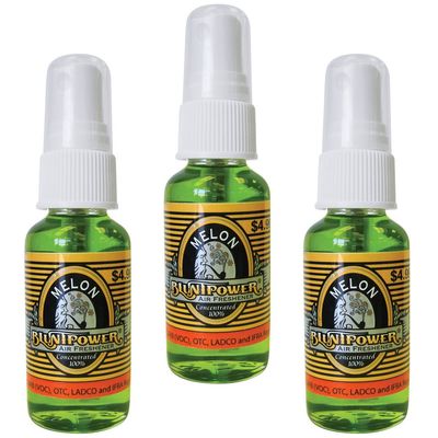 BluntPower (Melon, 3 Pack) Concentrated Air Freshener - Premium Oil Based Air Freshener Spray For Home and Car - Long-Lasting Bathroom Spray, Car Freshener, & Odor Eliminator Spray