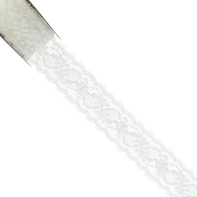 1 1/2"(38mm) X 25 Yards White LYardsia Ribbon