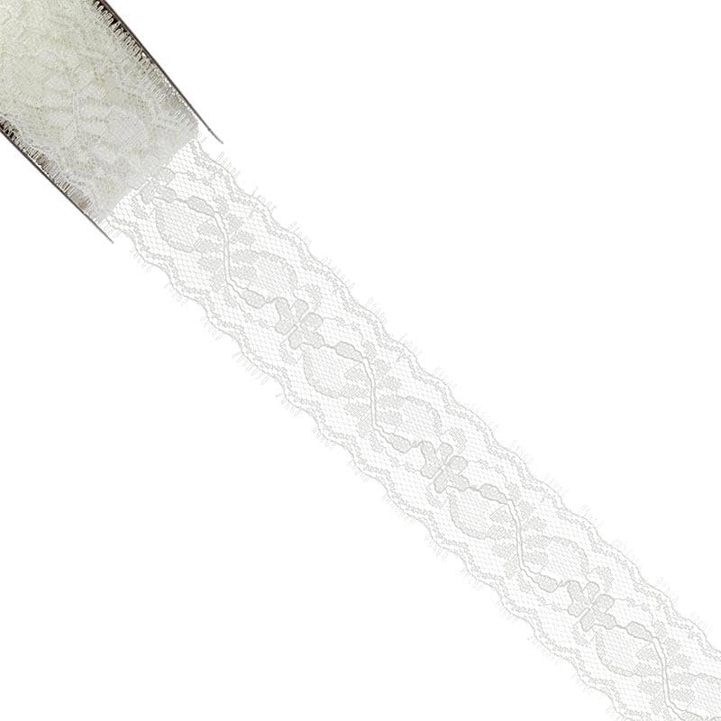 1 1/2"(38mm) X 25 Yards White LYardsia Ribbon