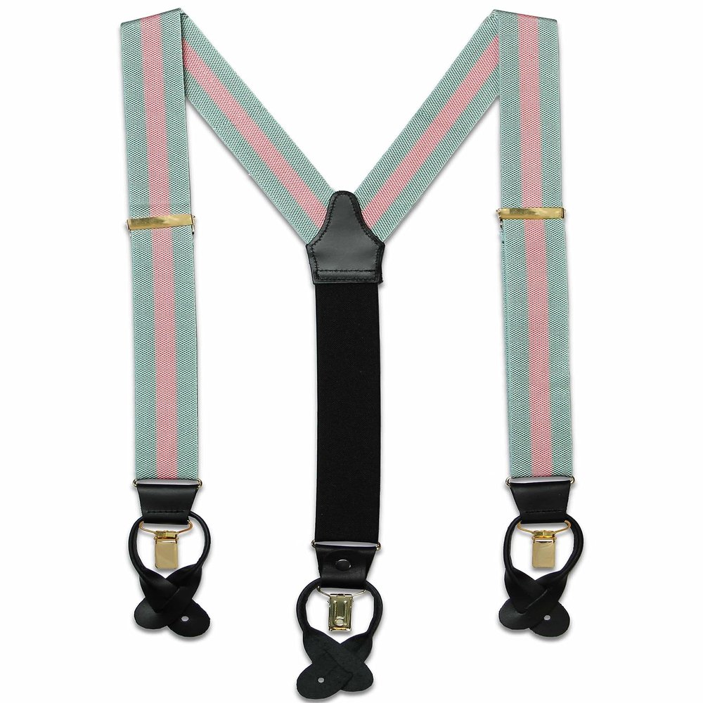 Cucumber Green and Salmon Pink Braces