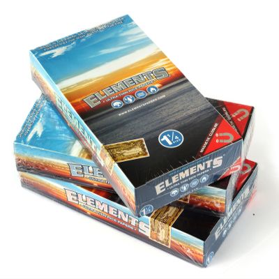 3 boxes - ELEMENTS 1 1/4 Ultra thin Rice Rolling paper
