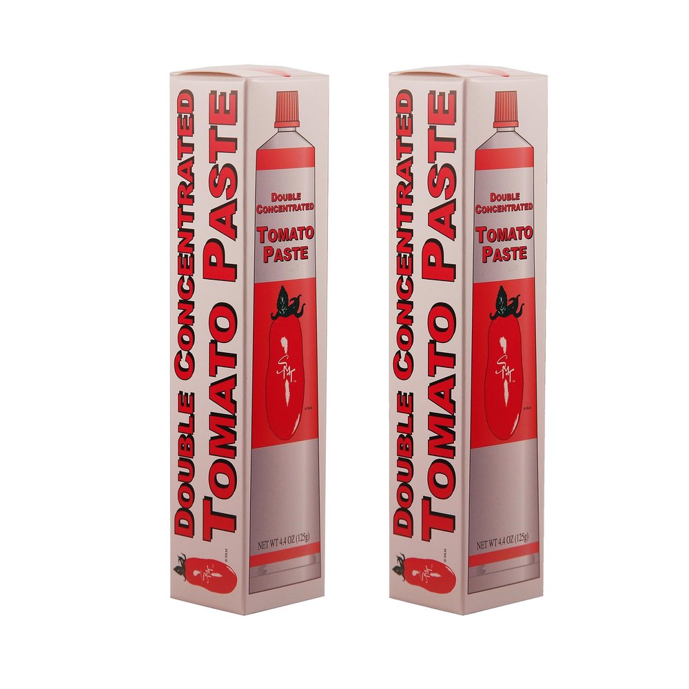 SMT San Merican Tomato Double Concentrated Tomato Paste, Imported from Italy, 4.4 oz (Pack of 2)