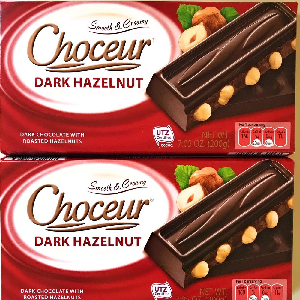 Choceur Dark Chocolate with Roasted Hazelnuts 7.05 oz (Pack of 2)