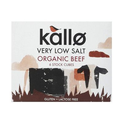 3 x Kallo Organic Low Salt Beef 6 Stock Cubes