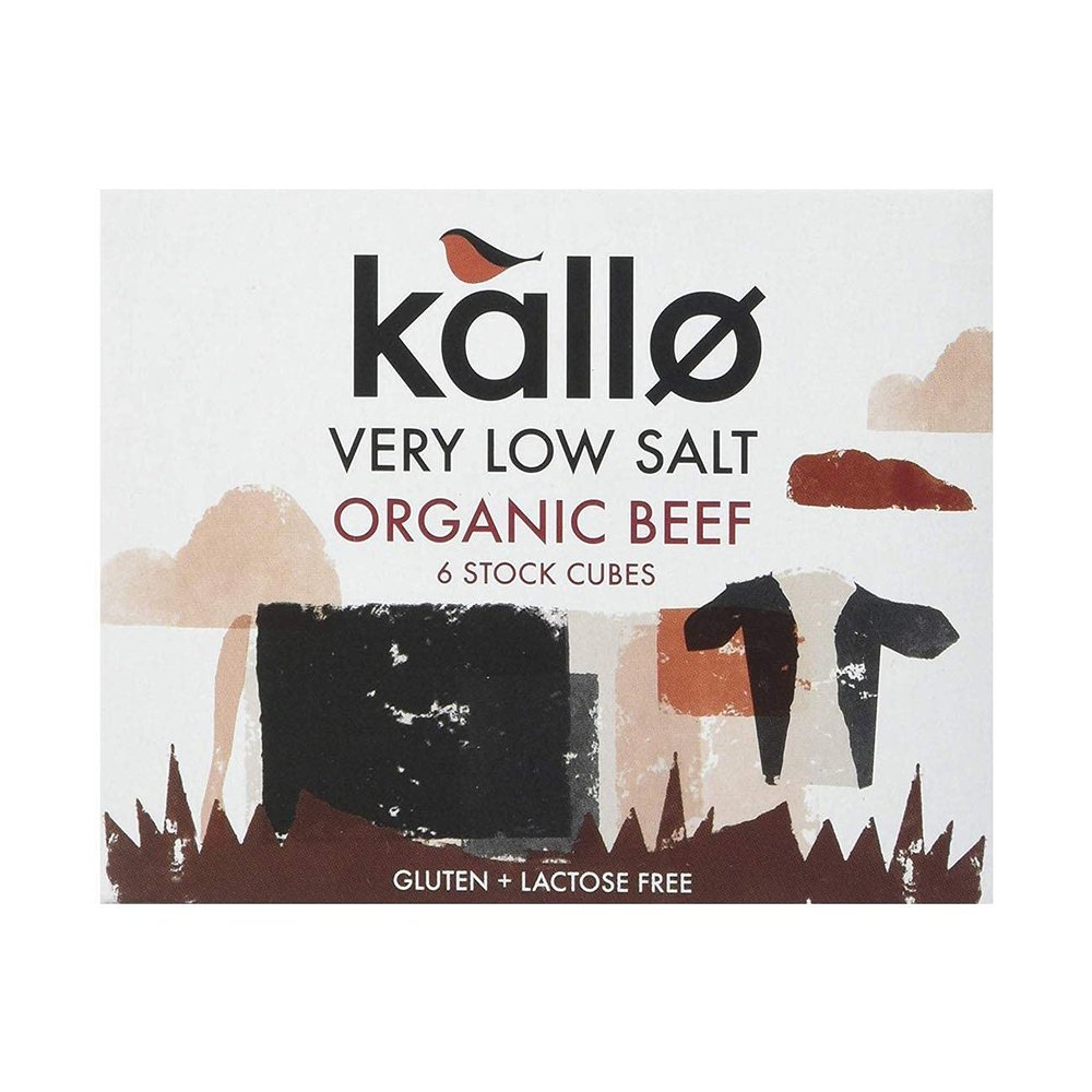 3 x Kallo Organic Low Salt Beef 6 Stock Cubes