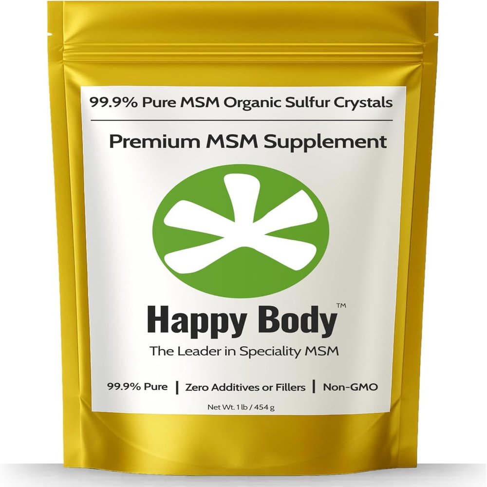 Organic Sulfur Crystals - 99% Pure MSM Crystals, Premium MSM Supplement - Excellent Quality and Absorption. 1 LB Pack.