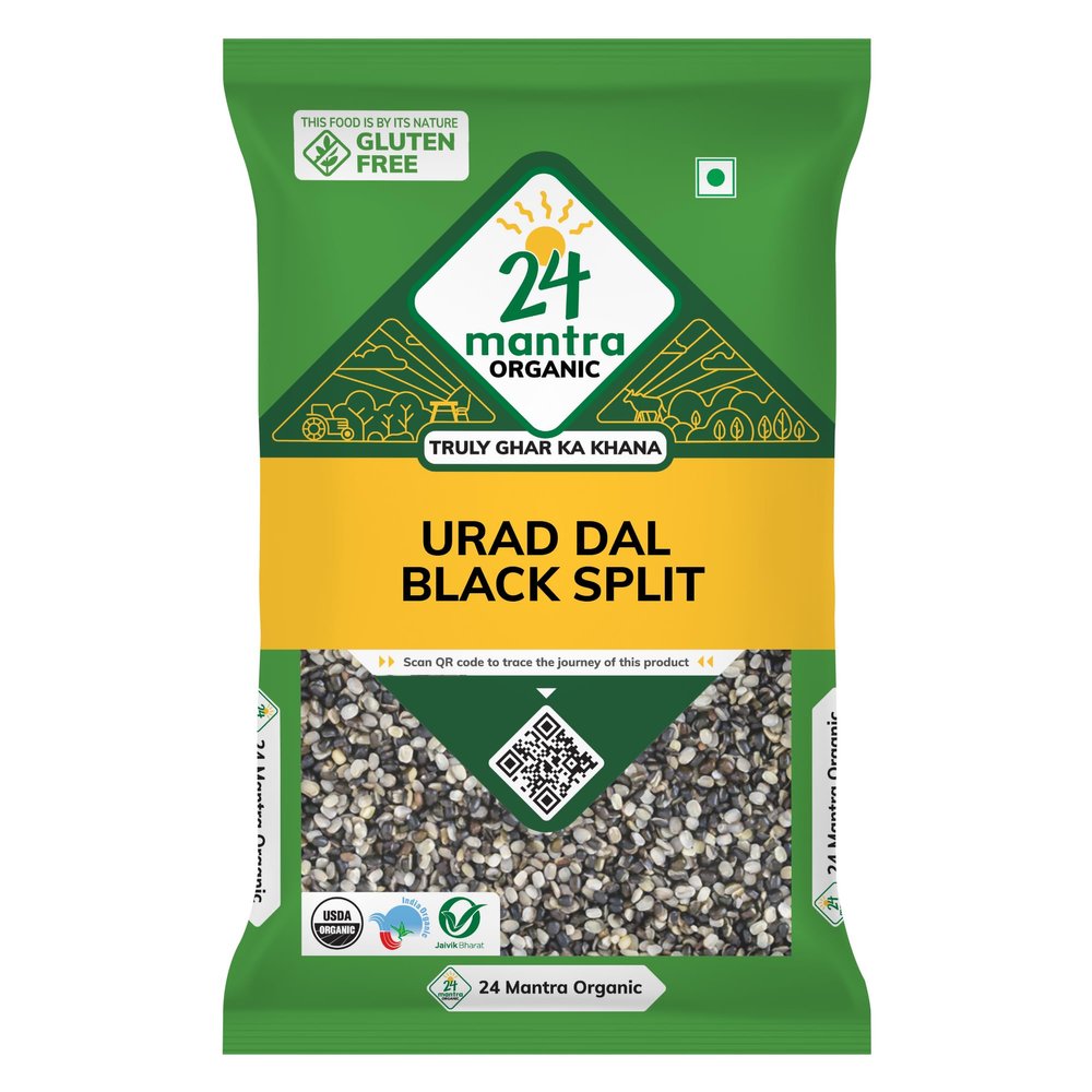 24 Mantra Organic Urad Dal Black Split - 4 lb