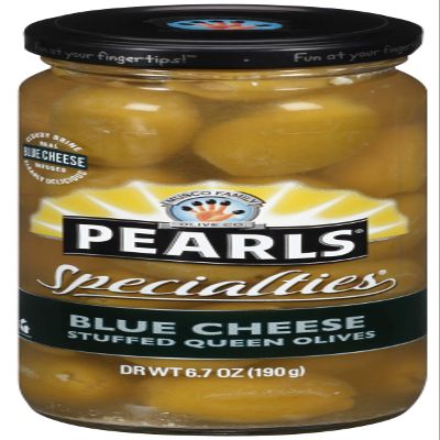 Pearls Specialties Blue Cheese Stuffed Queen Olives, 6.7 Ounce -- 6 per case.