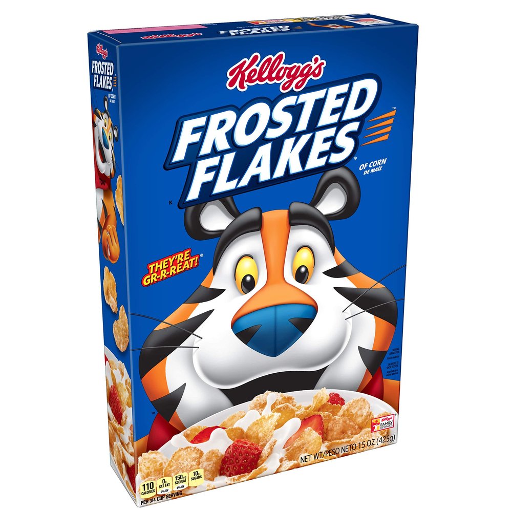 Kellogg's Breakfast Cereal, Frosted Flakes, Fat-Free, 15 oz Box
