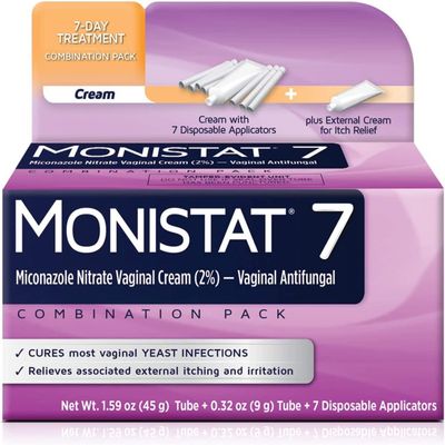 Monistat 7 Simple Feminine Cream with RX Strength, 7 Day Medicated Cream, Pack of 3