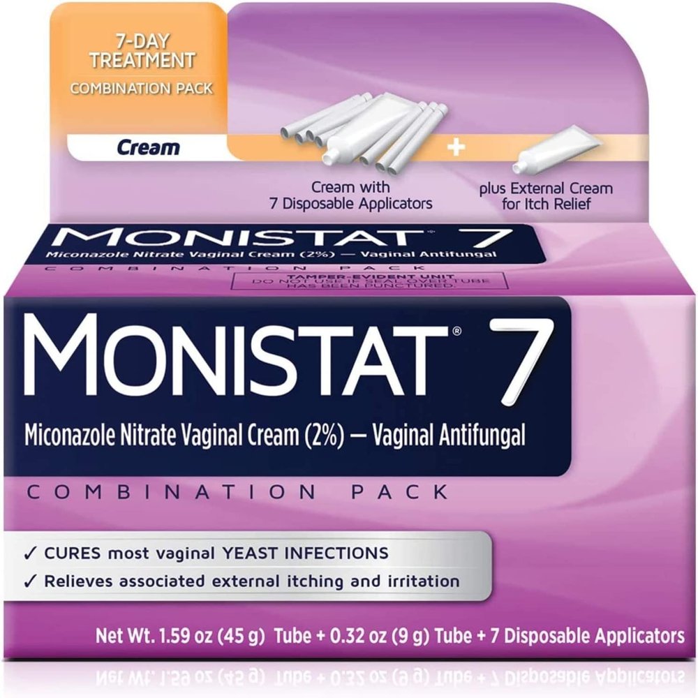 Monistat 7 Simple Feminine Cream with RX Strength, 7 Day Medicated Cream, Pack of 3