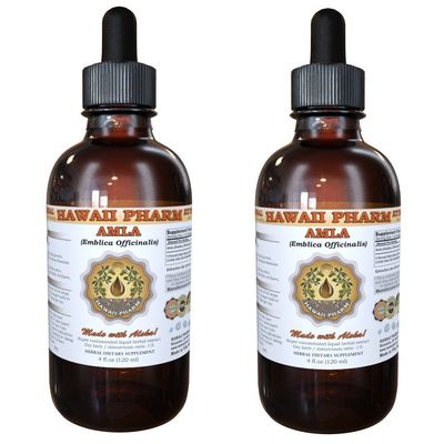 Amla Liquid Extract, Organic Amla (Emblica Officinalis) Tincture Supplement 2x4 oz