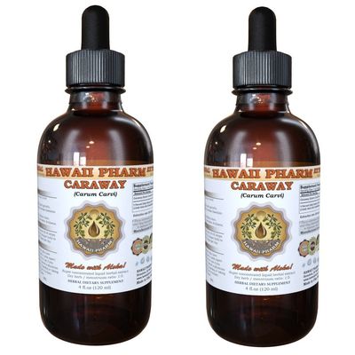 Caraway Liquid Extract, Organic Caraway (Carum carvi) Tincture Supplement 2x4 oz