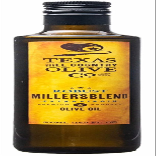 Texas Hill Country Olive Co Miller's Blend Extra Virgin Olive Oil - Cold Pressed EVOO Gourmet Olive Oil - Rich & Robust - Perfect for Dressing & Dipping - Award Winning & Made in Texas (16.9 oz)